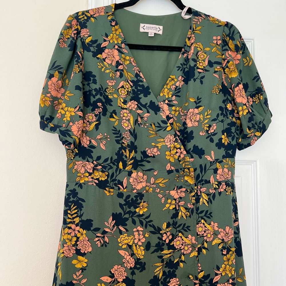 Nanette Lepore Green Floral Dress